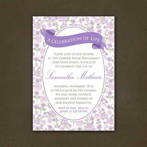 celebration of life invitation|free printable celebration of life.